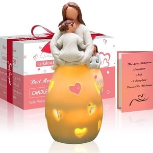 Tokdewhu Best Mom Ever Candle Holder w/ Flickering LED Tealight. Brand New.